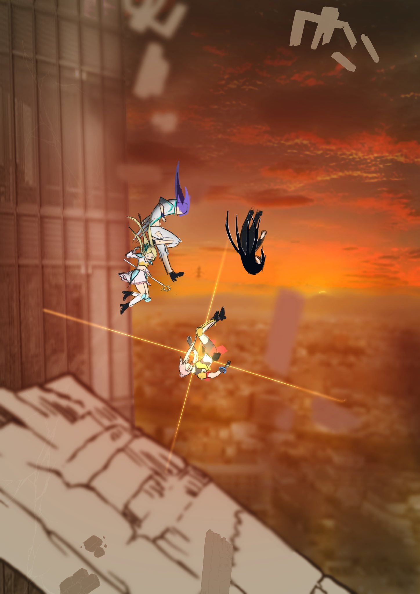 俺の切り札は光らない ファンアートその3（メガバベル編ラスト）／雨 
