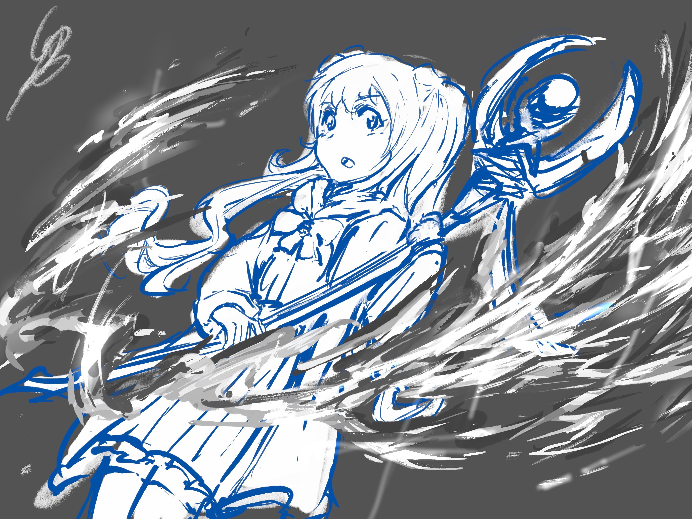星🌟御礼+手描きイラスト】リリアさん『ヒトの骨格を持つ蝿の魔物に