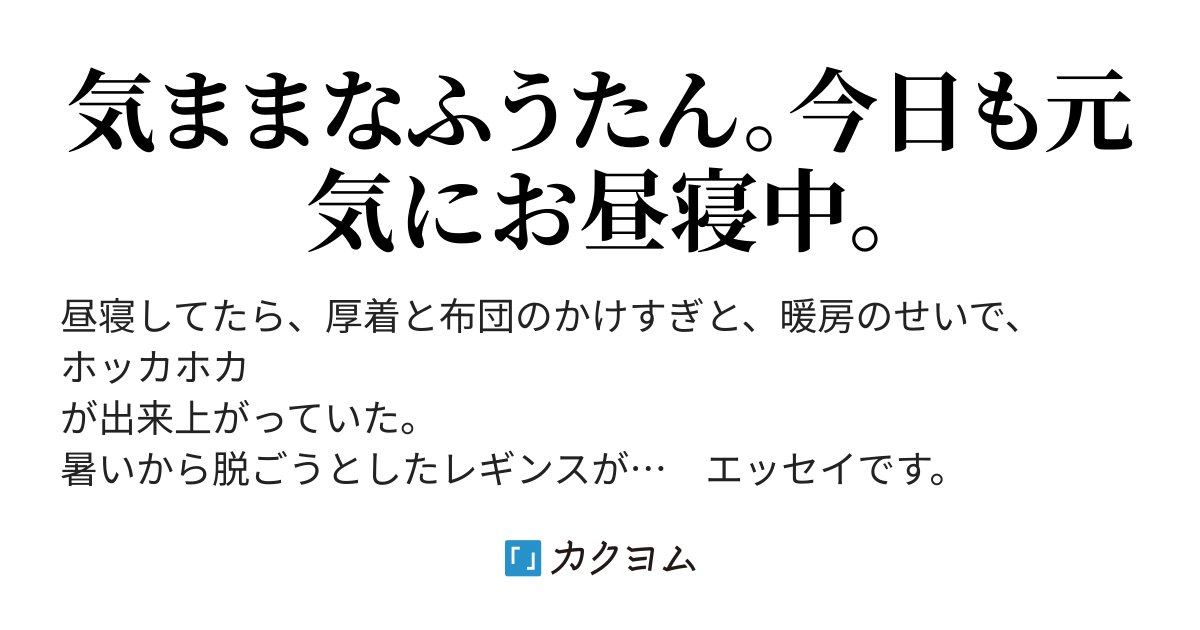 ふうたん元気に入院 レギンスが脱げない事件から始まる寝ぼけ女王ふうたんエッセイ まさぼん カクヨム