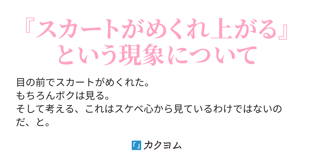 スカートはめくれ上がり 小説